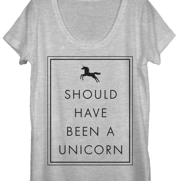 Ladies Lost Gods Should Have Been a Unicorn  Scoop Neck  Heather Small-C1456 - Picture 1 of 7